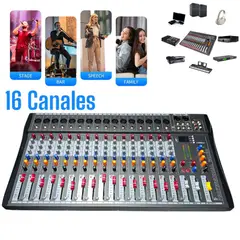 OEM - Mezcladora 16Canales Digital con Phantom Reverb Delay y Chorus