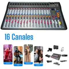 OEM - Consola de Sonido 16Canales con Conectividad USB y Reproductor MP3