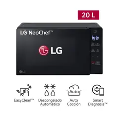 LG - Horno Microondas MS2032GAS 20L con EasyClean