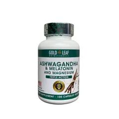 GENERICO - Ashwagandha con Melatonina y Magnesio Gold Leaf 100 capsulas