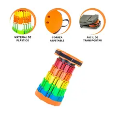 GENERICO - Pack3 Banca con Diseño en Naranja Y+Banderitas Adhesivas