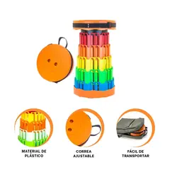 GENERICO - Pack3 Banca de Casa Decorativa Naranja Y+Ligas de Regalo