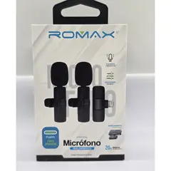ROMAX - MICROFONO INALAMBRICO PORTATIL PUERTO IPHONE 20 MtS DE RECEPCI0N