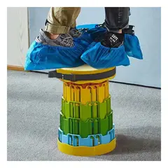 GENERICO - Pack6 Asiento Transportable con Seguros en Color Amarillo