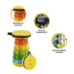 GENERICO - Pack9 Silla Compacta Fondo Colorido en Tono Amarillo