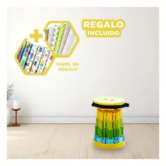 GENERICO - Pack9 Silla Desplegable en Color Amarillo Y+Papel de Regalo