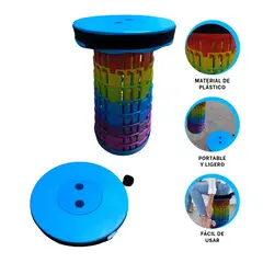 GENERICO - Pack9 Banco con Sistema de Seguro de Tapa de Color Azul