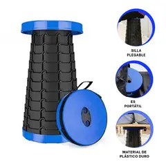 GENERICO - Pack9 Silla Funcional Portatil y Comoda en Color Azul