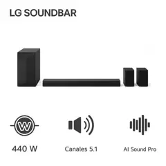 LG - Barra De Sonido 440w 51ch Rear Speakers incluidos Negro S60TR