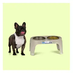 RIMAX - COMEDERO ALTO PARA PERROS MEDIANOS MOCCA