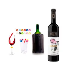 FERRAND - Vino Tinto Dizeres 750ml +Enfriador +Marcador copa