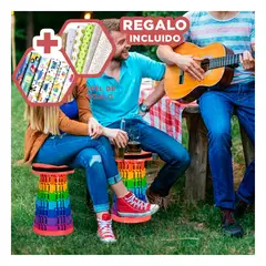 GENERICO - Pack12 Silla Portatil con Tapa Rojo Y+Papel de Regalo