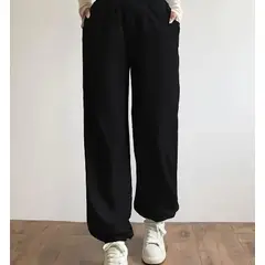 GENERICO - Jogger grueso Invierno L Negro Mujer con Bolsillos