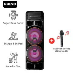 LG - Torre de sonido XBOOM Multi-Bluetooth Karaoke Star Black RNC9