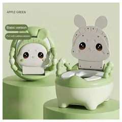 GENERICO - Asiento Bacín Infantil con Diseño de Conejito para Bebé Color Verde