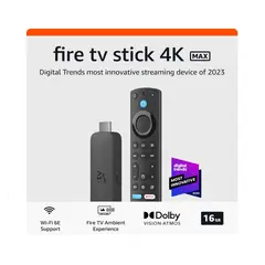 AMAZON - FIRE TV STICK 4K MAX WiFi 6E- 2DA GEN 16GB NEGRO