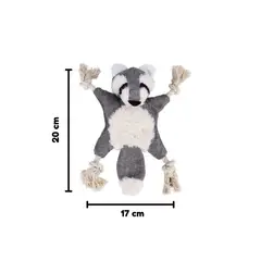 GENERICO - Peluche Con Sonido A Bolsa Y Cuerda - Mapache