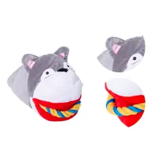 GENERICO - Peluche Tiburon Con Cuerda - Gris