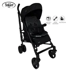 STOKKER BABY - Coche Bastón de Paseo Plegable -LISBOA- Negro