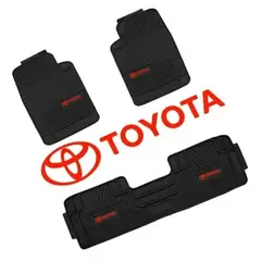 GENERICO - Piso De Jebe PVC Universal 3 Piezas Auto Camioneta Toyota