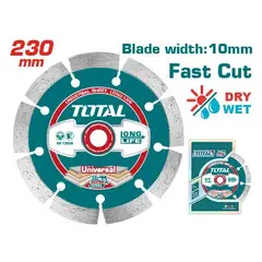 TOTAL TOOLS - DISCO DIAMANTADO SECO SEGMENTADO 9" (230MM) AMOLADORA - TAC2112303