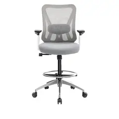 OFIDEAS - Silla Cajero Ergonómica Con Apoyabrazos Smart Gris Aluminio