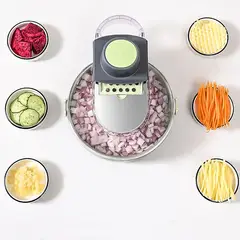 GENERICO - Cortador / Picador de Verduras multifuncional 9 en 1 de alta calidad.