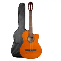 DJERSEN - Guitarra Acústica Clásica de Nylon Con Corte CG-39C