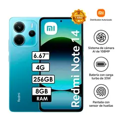 XIAOMI - Redmi Note 14 4G 8GB RAM/ 256GB Azul