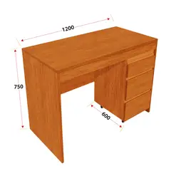 COEA - ESCRITORIO DE MADERA TORNILLO 1200x750x600