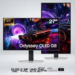 SAMSUNG - MONITOR ODYSSEY G8 OLED UHD 27 " 4K 240Hz 0.03ms HDR10+ AMD freeSync