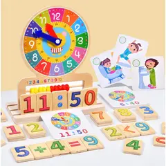 GENERICO - Juguete Reloj y Horario Didáctico Numérico