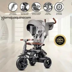 BABY - Triciclo Giratorio «RITO PREMIUM» Edición Limitada Gray
