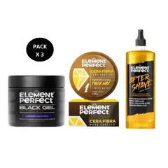 GENERICO - Pack Element Perfect Cera After Shave Y Black Gel