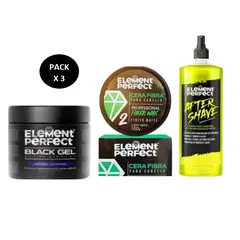 GENERICO - Pack Element Perfect Cera After Shave Y Black Gel