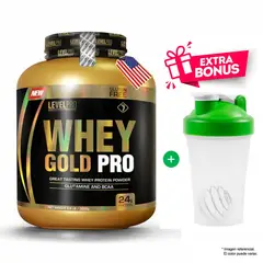 LEVEL PRO - Proteína Whey Gold Pro VAINILLA 6.6 Lbs