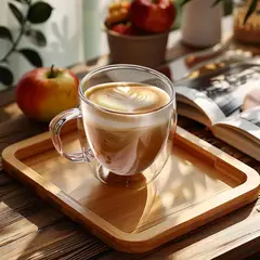 GENERICO - Set de 2 Tazas doble pared 70 ml