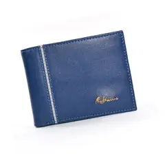 PAUL HARRIS - Billetera de hombre cuero full tarjetero Azul