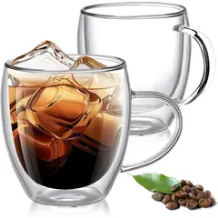 GENERICO - Set de Dos Tazas doble pared 200 ml