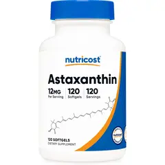 NUTRICOST - Astaxantina 120 Cápsulas 12Mg Antioxidante