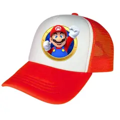 GENERICO - Gorra Mario Bro Rojo Peluche - Niños y Adultos