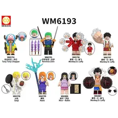 GENERICO - WM6193 Minifiguras de One Piece Luffy Chopper Zoro