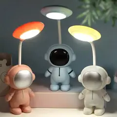 GENERICO - Mini lampara de mesa en forma de austronauta color rosa
