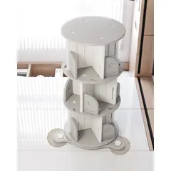 GENERICO - Estante de libros giratorio para niños gris