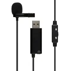 OEM - Micrófono USB de Solapa - Para Computadoras y Latops - Con Mute