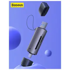 BASEUS - Lector de tarjeta SD y micro SD a USB 3.0 Y USB tipo C -