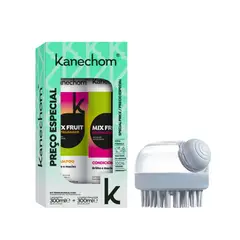 KANECHOM - Shampoo Acondicionador Mix Fruit 300ml Duo Pack + Dispensador
