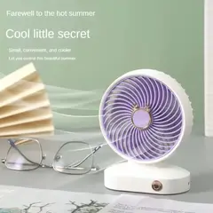 GENERICO - MINI VENTILADOR RECARGABLE DE ESCRITORIO