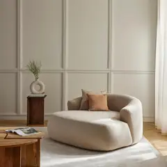 GENERICO - Sillón de salón Valentina Beige Decoban Hogar