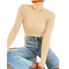 GENERICO - Cafarena de Hilo Tejida Mujer Crema - Tallas S -M - L